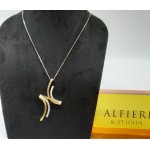 Alfieri St John - 18k  White  and Yellow  Gold Diamond  Necklace